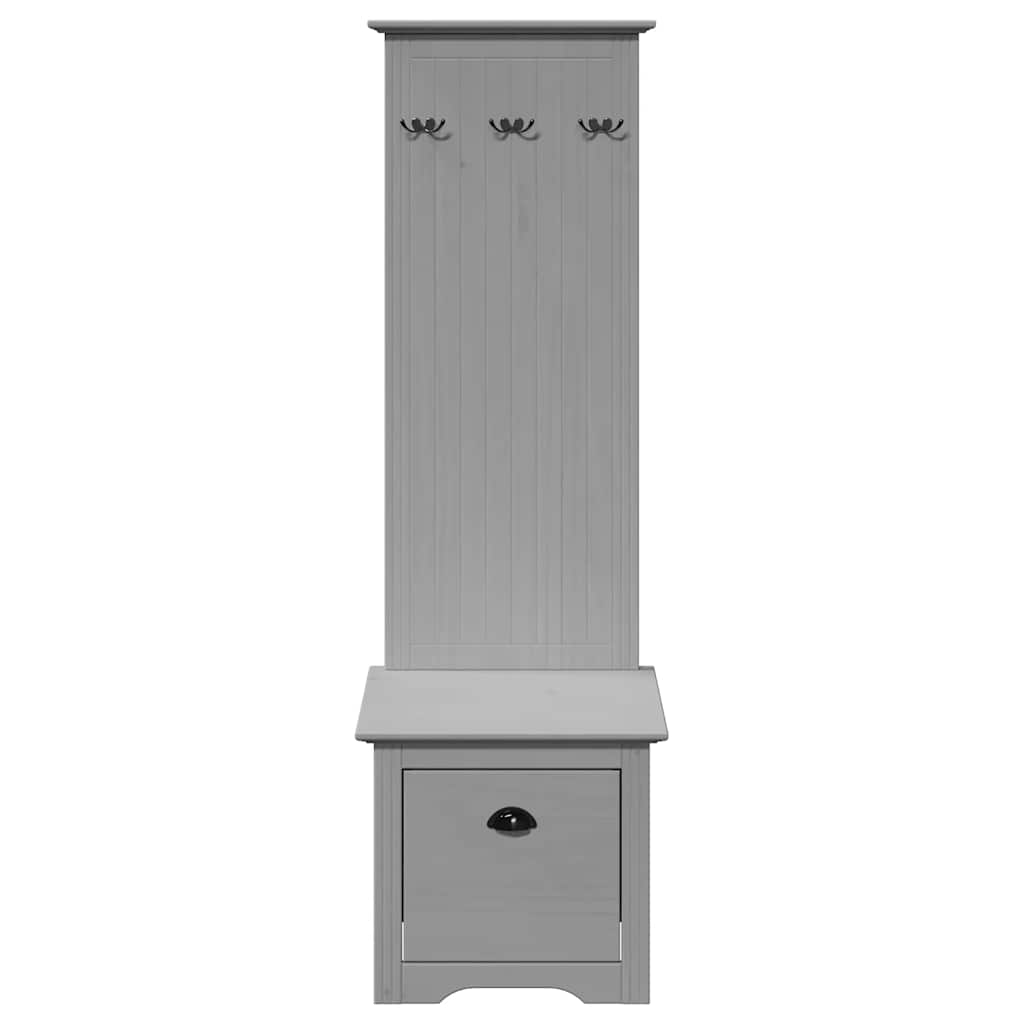 vidaXL Ντουλάπι διαδρόμου με γάντζους BODO Γκρι 50x40x157 cm