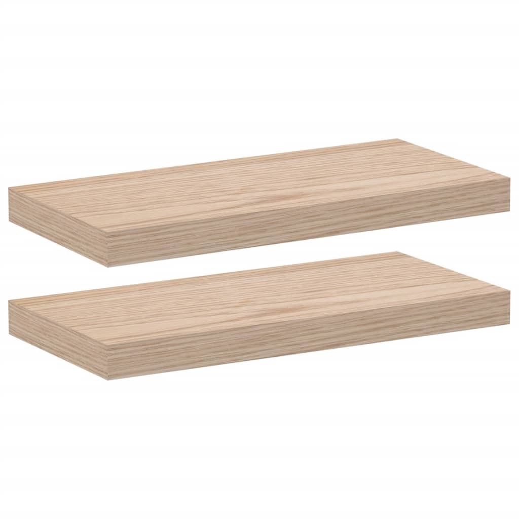 vidaXL Ράφια Τοίχου 2 τεμ. 50x23,5x4 εκ. Επεξεργασμένο Ξύλο