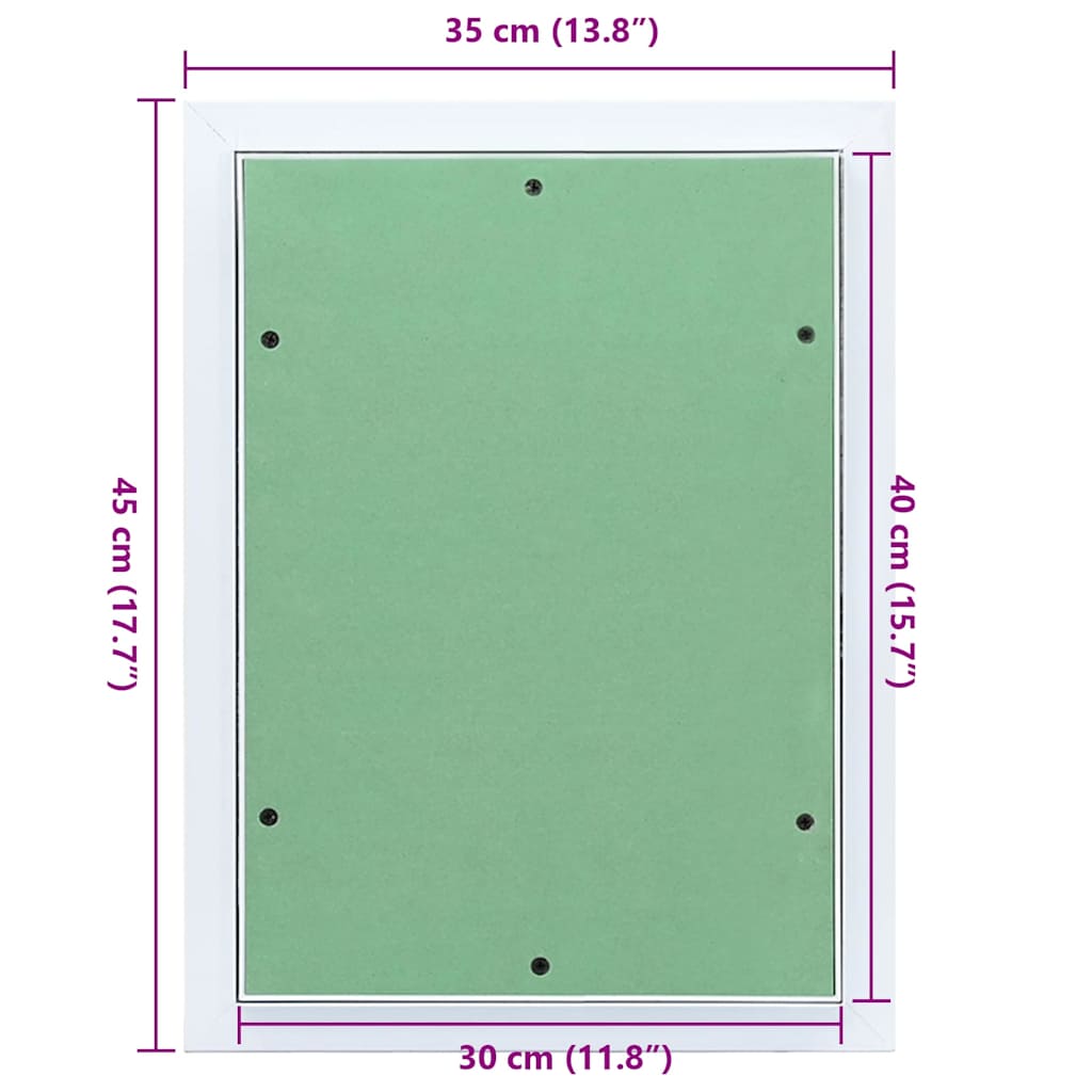 vidaXL Πάνελ Πρόσβασης Πράσινο και Ασημί 35 x 45 εκ