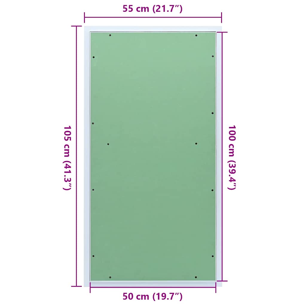 vidaXL Πάνελ Πρόσβασης Πράσινο και Ασημί 55 x 105 εκ