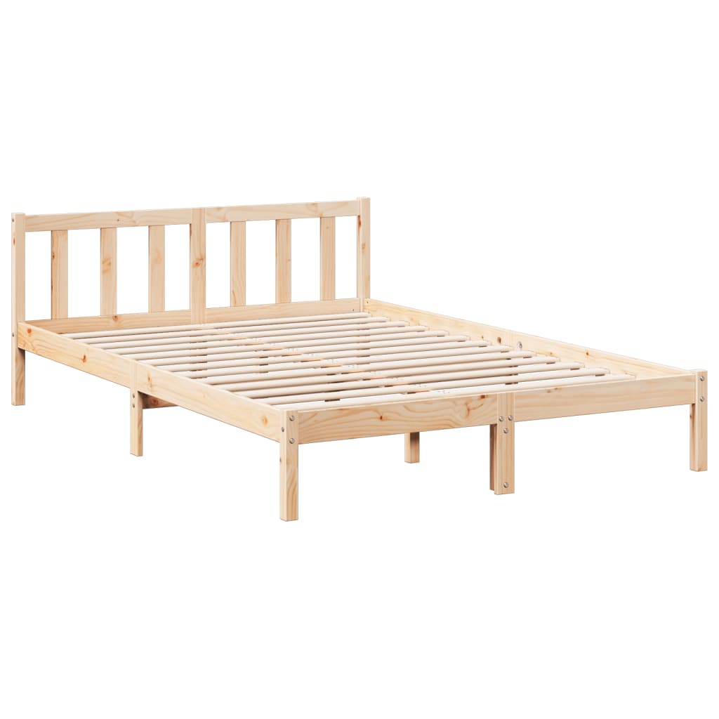vidaXL Πλαίσιο Κρεβατιού Μακρύ Χωρίς Στρώμα 160x210 εκ Μασίφ Πεύκο