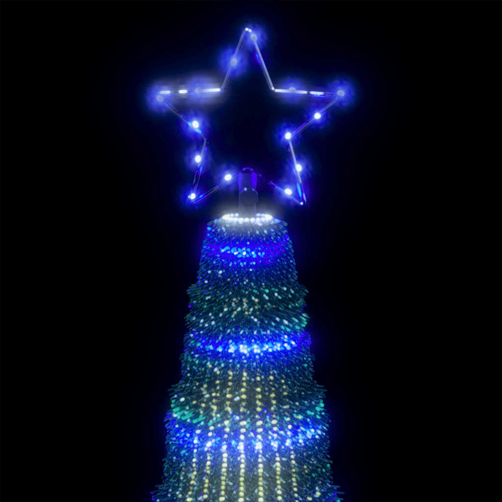 vidaXL Χριστουγεννιάτικο δέντρο LED 475 LED μπλε 247 εκ.