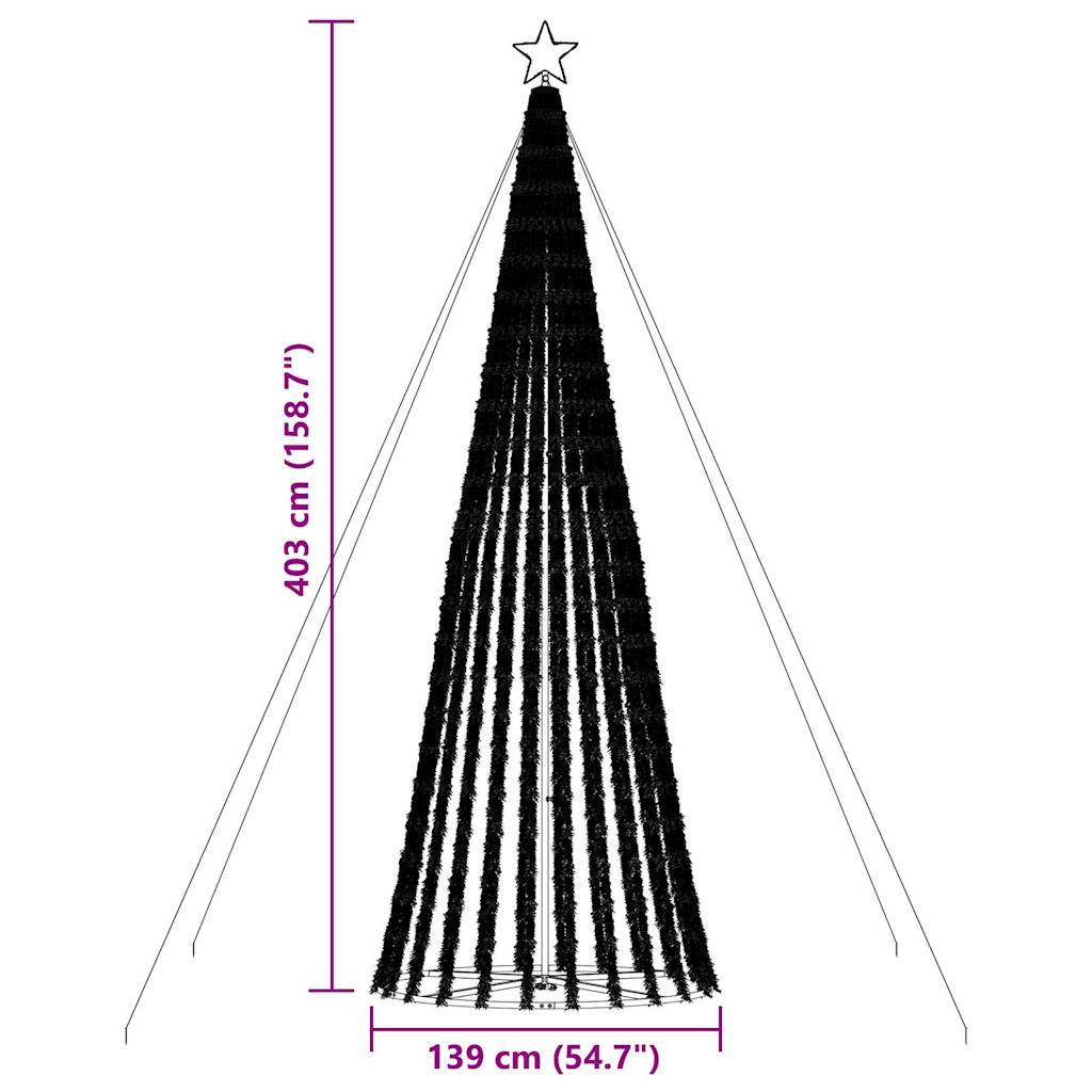 vidaXL Χριστουγεννιάτικο δέντρο LED 1028 LED μπλε 403 cm
