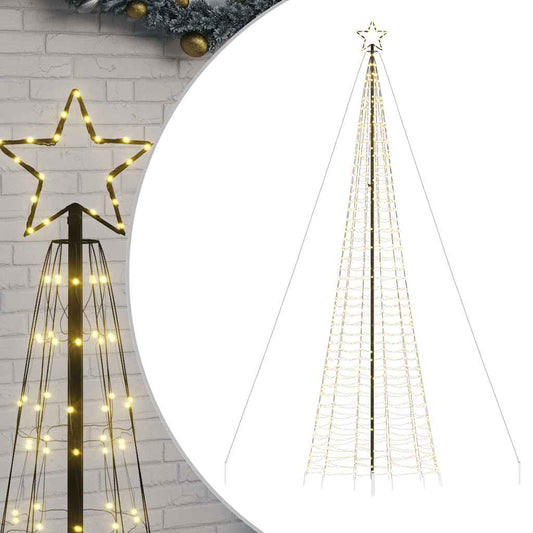vidaXL Χριστουγεννιάτικο δέντρο LED με αιχμές 1534 LED Ζεστό Λευκό