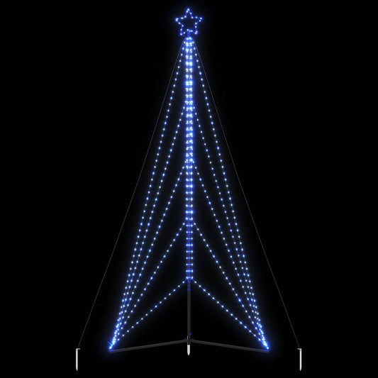 vidaXL Χριστουγεννιάτικο δέντρο LED 615 LED μπλε 404,5 εκ.