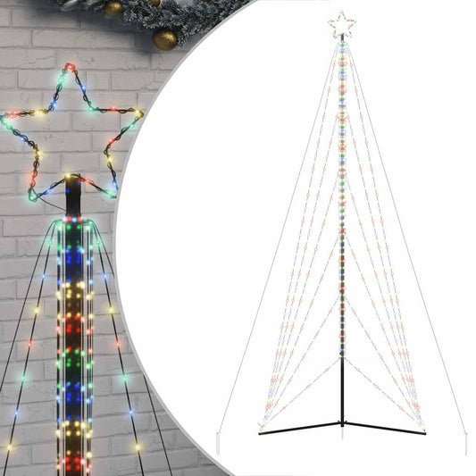 vidaXL Χριστουγεννιάτικο δέντρο LED 861 LED πολύχρωμα 478 εκ.