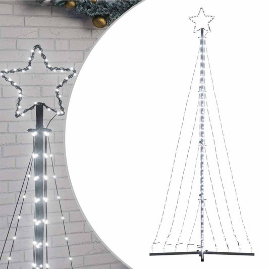 vidaXL Χριστουγεννιάτικο δέντρο LED 447 LED Ψυχρό Λευκό 250 εκ.
