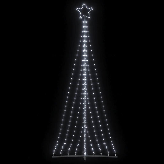 vidaXL Χριστουγεννιάτικο δέντρο LED 447 LED Ψυχρό Λευκό 249 εκ.