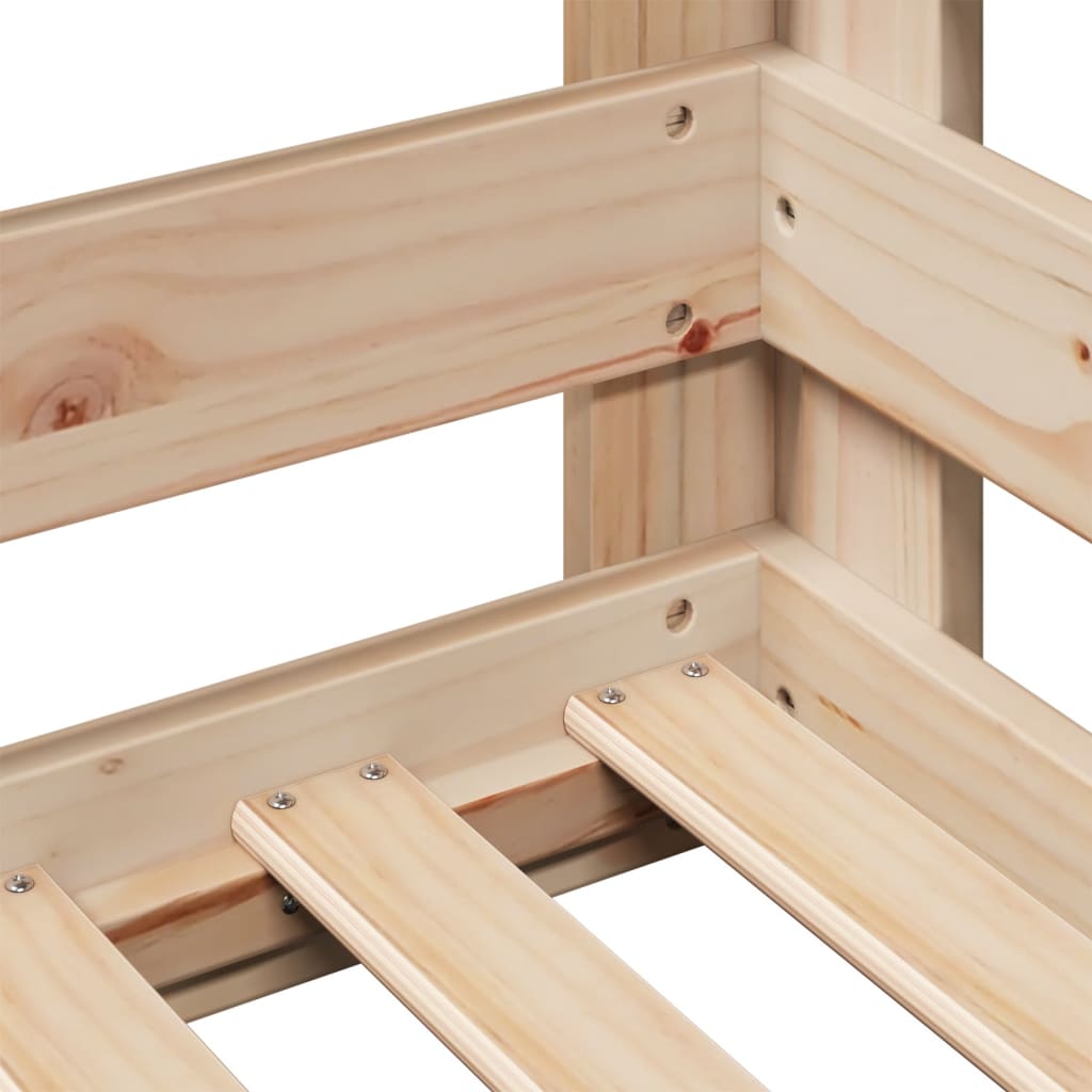 vidaXL Σκελετός Κρεβ. Χωρίς Στρώμα 70x140 εκ. από Μασίφ Ξύλο Πεύκου