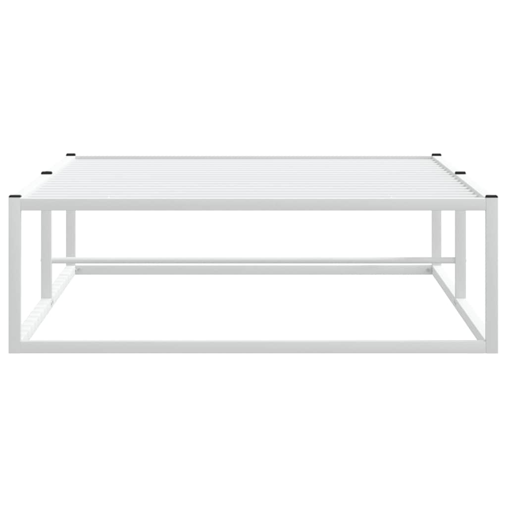 vidaXL Πλαίσιο κρεβατιού χωρίς στρώμα Λευκό 90x200 cm Μεταλλικό