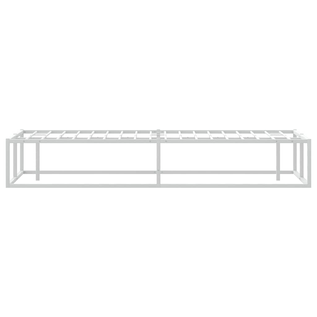 vidaXL Πλαίσιο κρεβατιού χωρίς στρώμα Λευκό 120x200 cm Μεταλλικό
