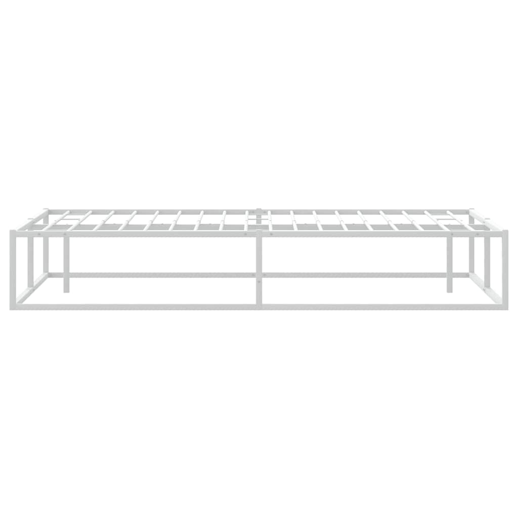 vidaXL Πλαίσιο κρεβατιού χωρίς στρώμα Λευκό 180x200 cm Μεταλλικό