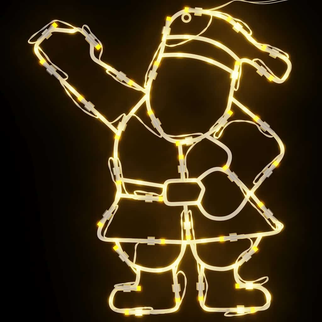 vidaXL Χριστουγεννιάτικα φώτα Santa Silhouette 2 τεμάχια 35 LED