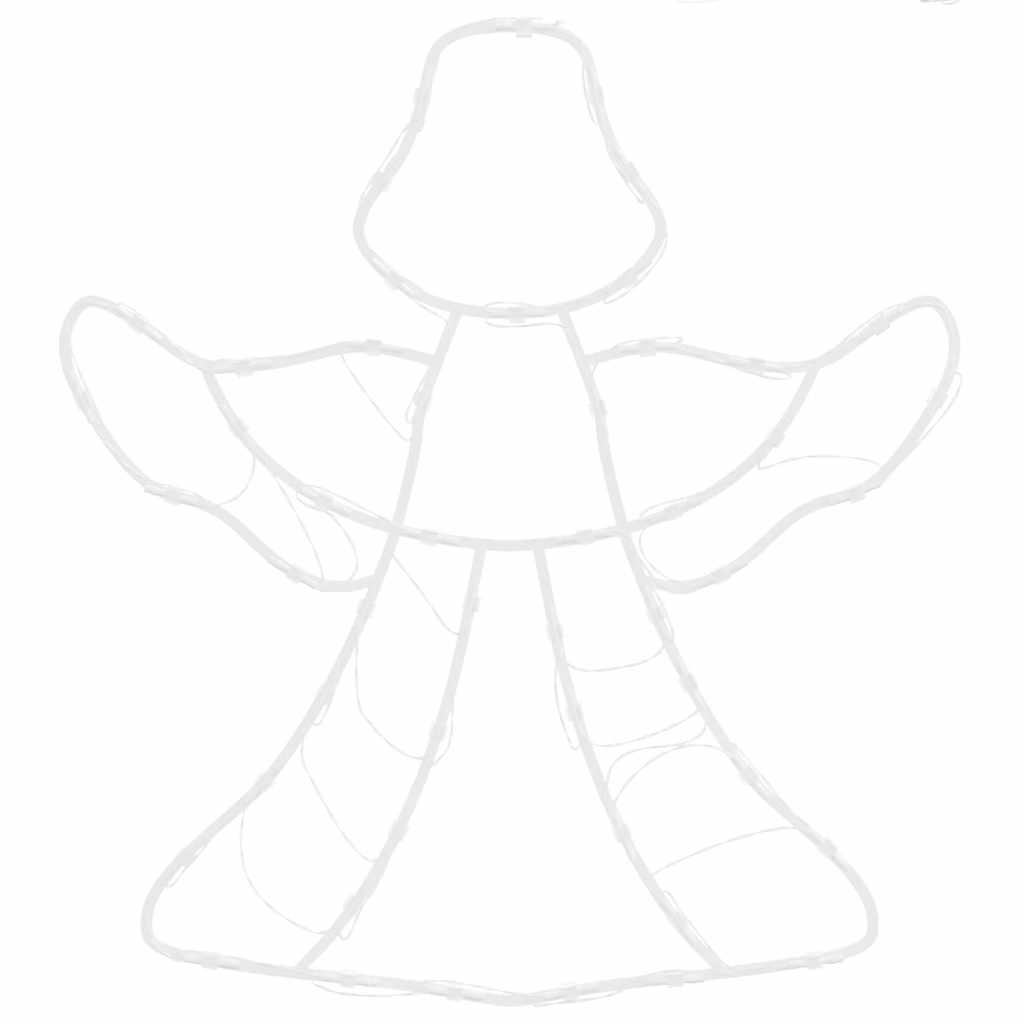 vidaXL Χριστουγεννιάτικα φώτα Αγγέλου σιλουέτα 2 τεμάχια 50 LED