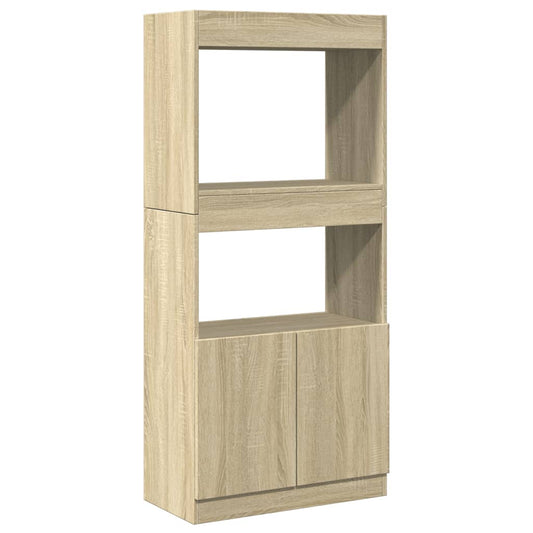 vidaXL Ντουλάπι Sonoma Δρυς 63x33x140 εκ. από Επεξεργασμένο Ξύλο