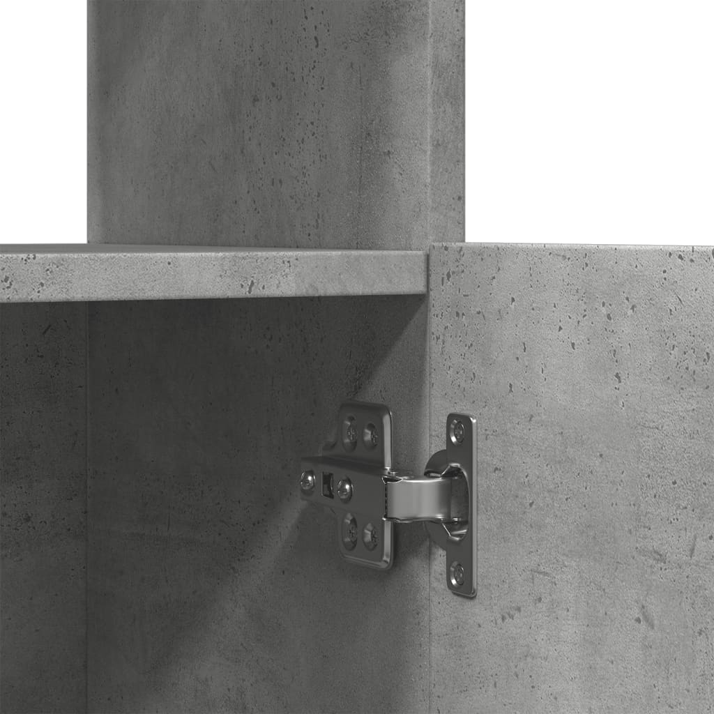 vidaXL Ντουλάπι Γκρι Σκυρ. 63x33x140 εκ. από Επεξεργασμένο Ξύλο