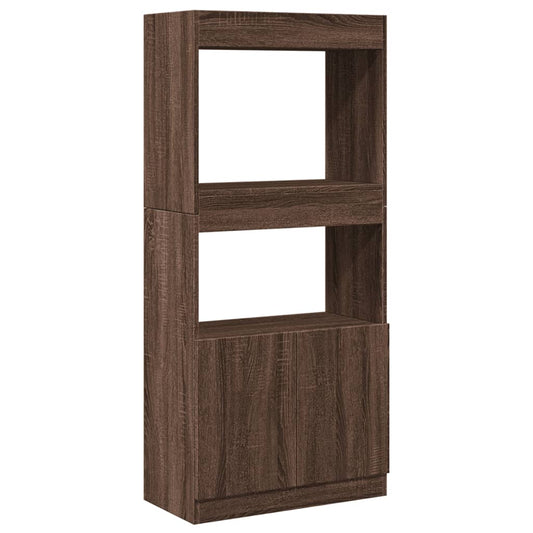 vidaXL Ντουλάπι Καφέ Δρυς 63x33x140 εκ. από Επεξεργασμένο Ξύλο