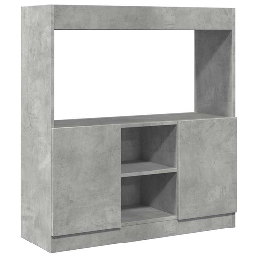 vidaXL Ντουλάπι Γκρι Σκυρ. 92x33x100 εκ. από Επεξεργασμένο Ξύλο