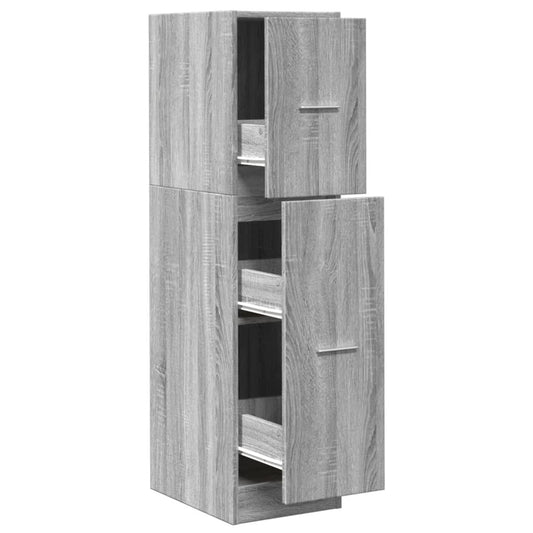 vidaXL Συρταριέρα Γενικής Χρήσης Γκρι Sonoma 30x41x118 εκ. Επεξ. Ξύλο