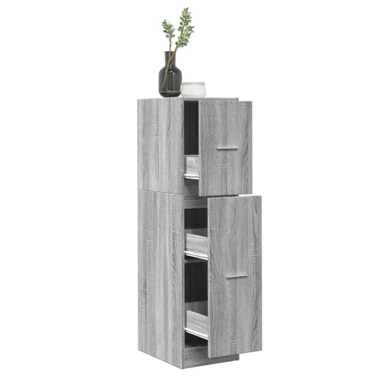 vidaXL Συρταριέρα Γενικής Χρήσης Γκρι Sonoma 30x41x118 εκ. Επεξ. Ξύλο