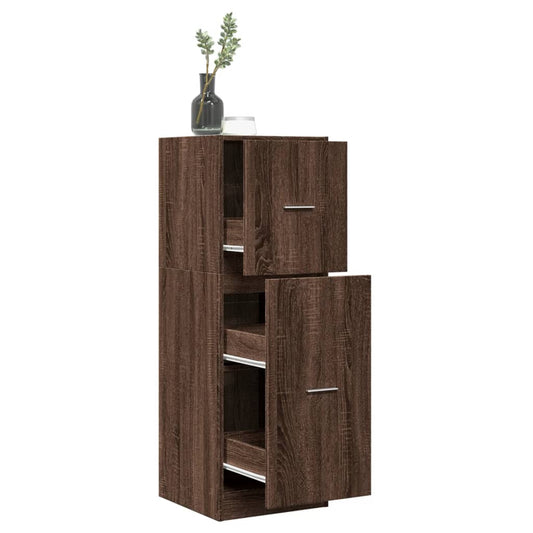 vidaXL Συρταριέρα Γενικής Χρήσης Καφέ Δρυς 40x41x118 εκ. Επεξ. Ξύλο
