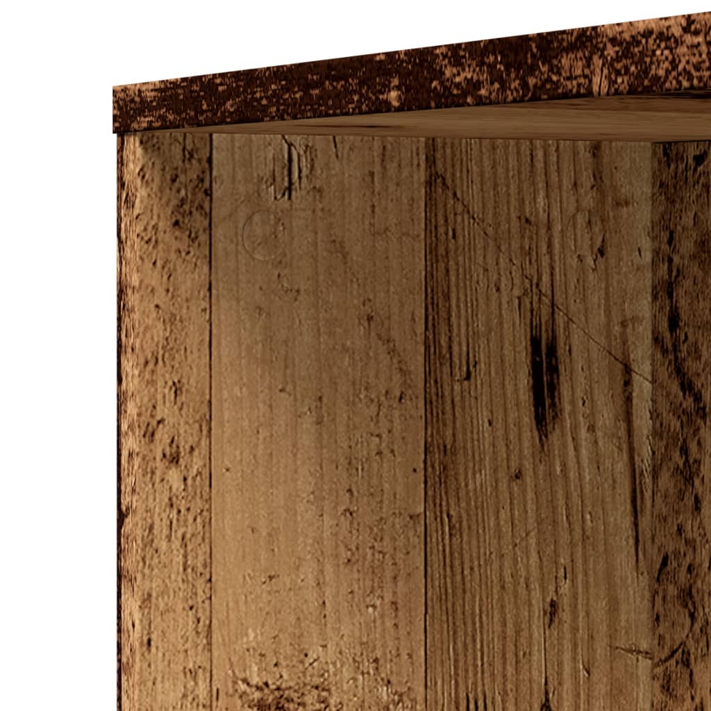 vidaXL Ντουλάπι Μπάνιου Στενό με Ροδάκια Όψη Παλαιού Ξύλου Επεξ. Ξύλο
