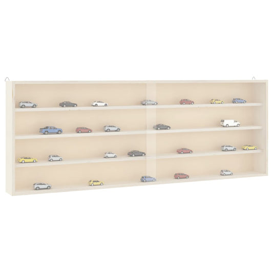 vidaXL Ξύλινη συλλεκτική βιτρίνα με πόρτες 100x8,5x37 εκ.