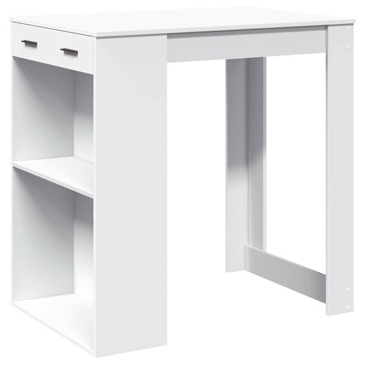 vidaXL Τραπέζι Μπαρ Λευκό 102x70x103,5εκ. Επεξεργ. Ξύλο