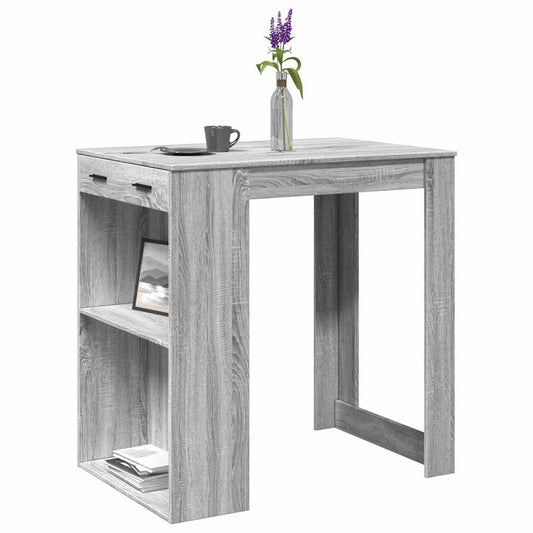 vidaXL Τραπέζι Μπαρ Γκρι Sonoma 102x70x103,5 εκ. Επεξεργ. Ξύλο