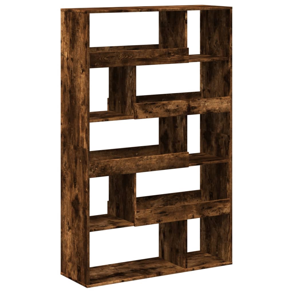 vidaXL Βιβλιοθήκη Καπνιστή Δρυς 100x33x156,5εκ. από Επεξεργασμένο Ξύλο