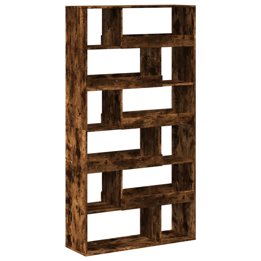 vidaXL Βιβλιοθήκη Καπνιστή Δρυς 100x33x187,5εκ. από Επεξεργασμένο Ξύλο