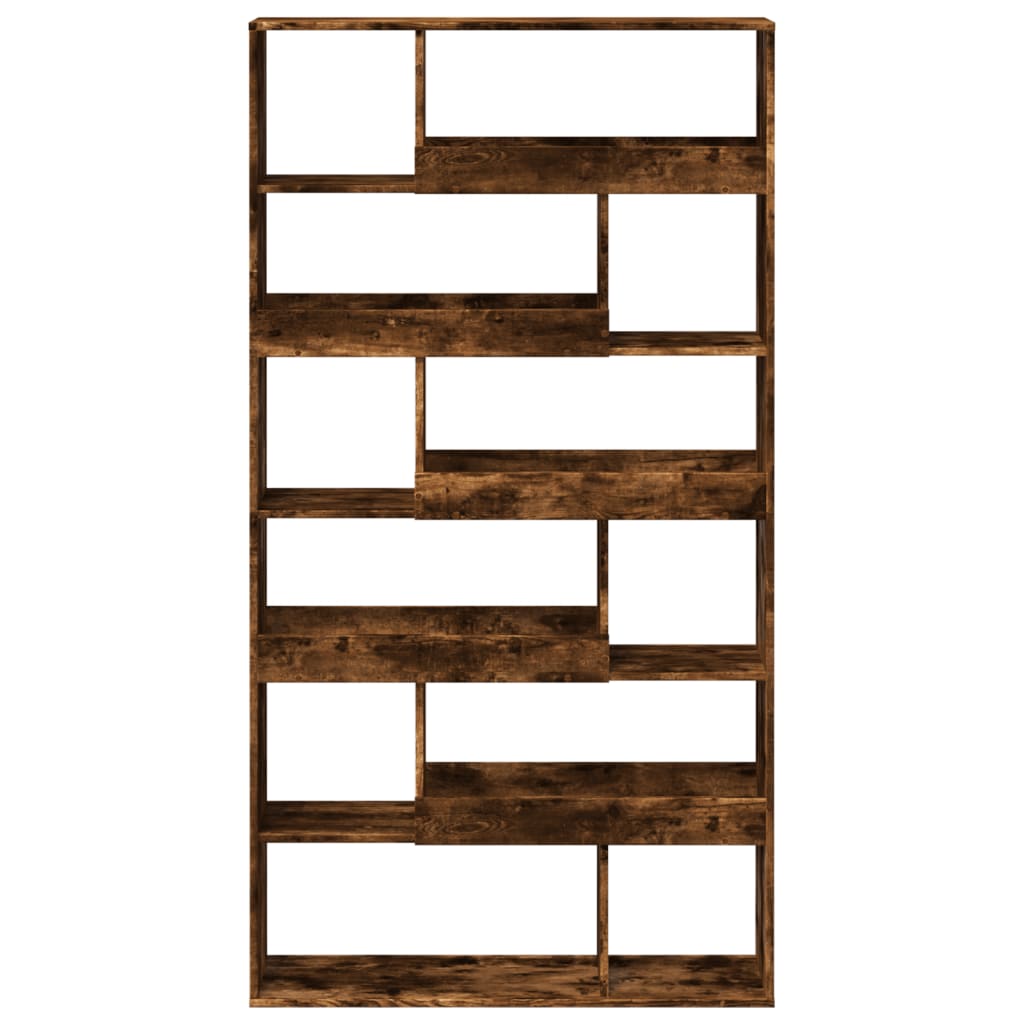 vidaXL Βιβλιοθήκη Καπνιστή Δρυς 100x33x187,5εκ. από Επεξεργασμένο Ξύλο