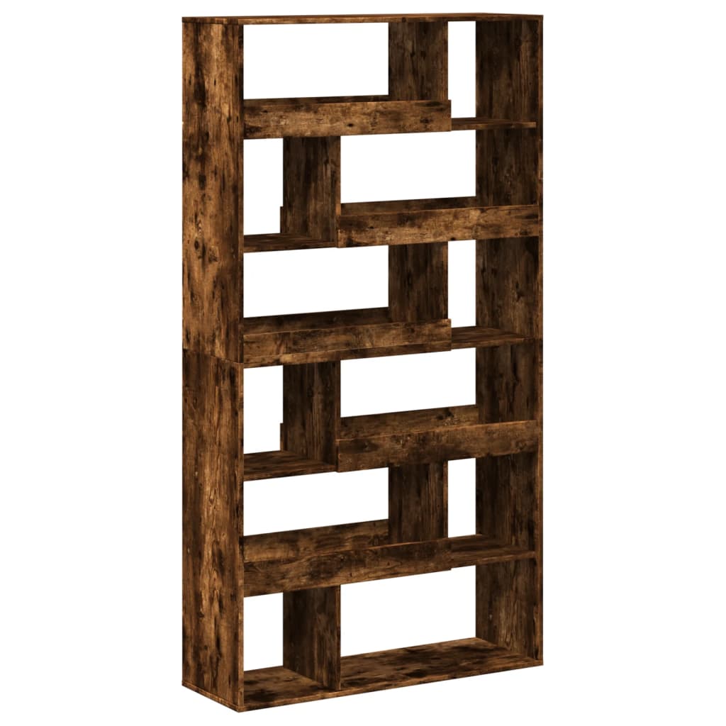 vidaXL Βιβλιοθήκη Καπνιστή Δρυς 100x33x187,5εκ. από Επεξεργασμένο Ξύλο