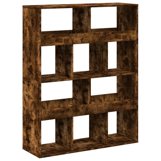 vidaXL Βιβλιοθήκη Καπνιστή Δρυς 100x33x125,5εκ. από Επεξεργασμένο Ξύλο