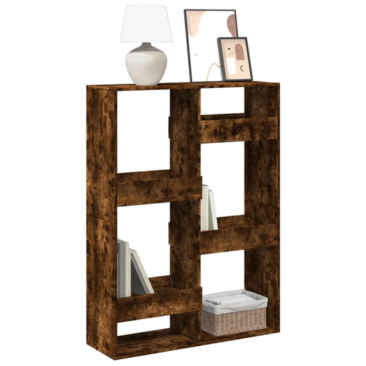 vidaXL Βιβλιοθήκη Καπνιστή Δρυς 100x33x135 εκ. από Επεξεργασμένο Ξύλο
