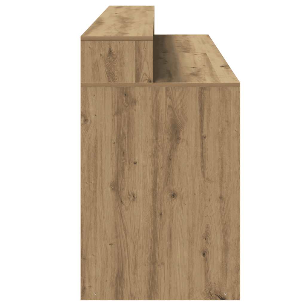 vidaXL Γραφείο με LED Αρτισιανή Δρυς 200x55x91 εκ. Επεξεργασμένο Ξύλο