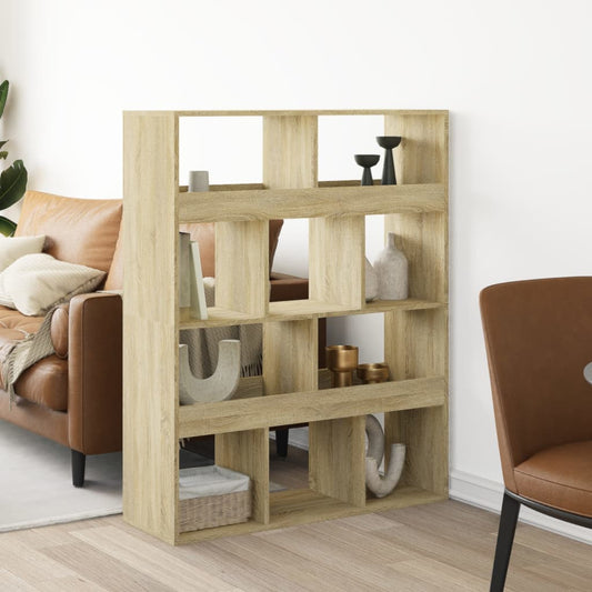 vidaXL Βιβλιοθήκη/Διαχωριστικό Χώρου Δρυς 100x33x125,5 εκ. Επεξ. Ξύλο