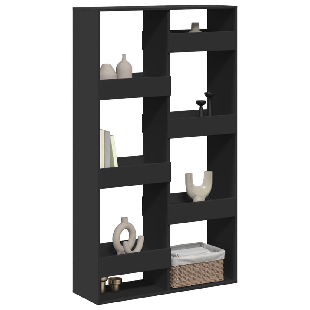vidaXL Βιβλιοθήκη/Διαχωριστικό Χώρου Μαύρη 100x33x175 εκ. Επεξ. Ξύλο