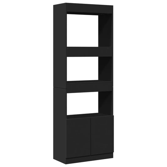 vidaXL Ντουλάπι Μαύρο 63x33x180 εκ. από Επεξεργασμένο Ξύλο