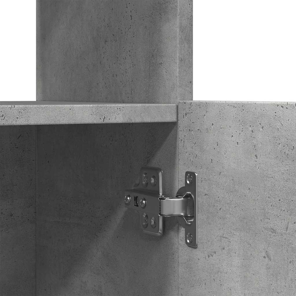 vidaXL Ντουλάπι Γκρι Σκυρ. 92x33x140 εκ. από Επεξεργασμένο Ξύλο