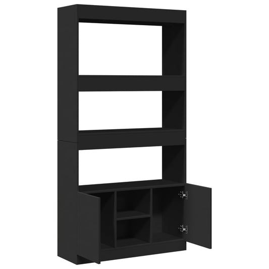 vidaXL Ντουλάπι Μαύρο 92x33x180εκ. από Επεξεργασμένο Ξύλο