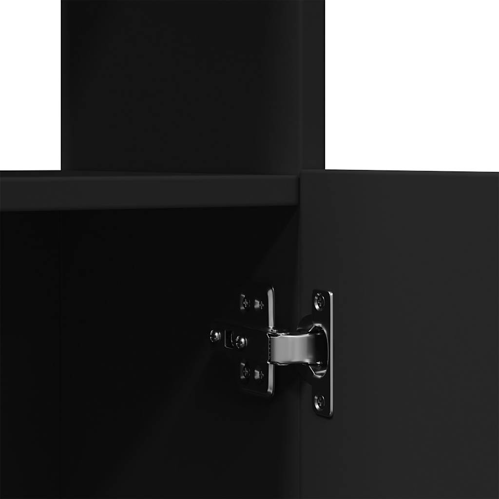 vidaXL Ντουλάπι Μαύρο 92x33x180εκ. από Επεξεργασμένο Ξύλο