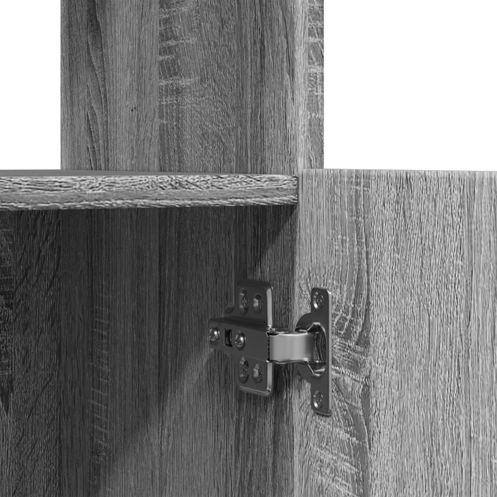 vidaXL Ντουλάπι Γκρι Sonoma 92x33x180εκ. από Επεξεργασμένο Ξύλο