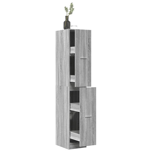 vidaXL Συρταριέρα Γενικής Χρήσης Γκρι Sonoma 30x41x174,5 εκ.Επεξ. Ξύλο