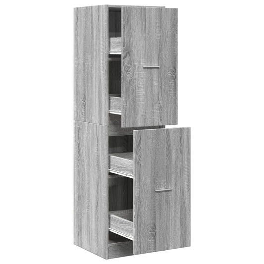 vidaXL Συρταριέρα Γενικής Χρήσης Γκρι Sonoma 40x41x144,5 εκ.Επεξ. Ξύλο
