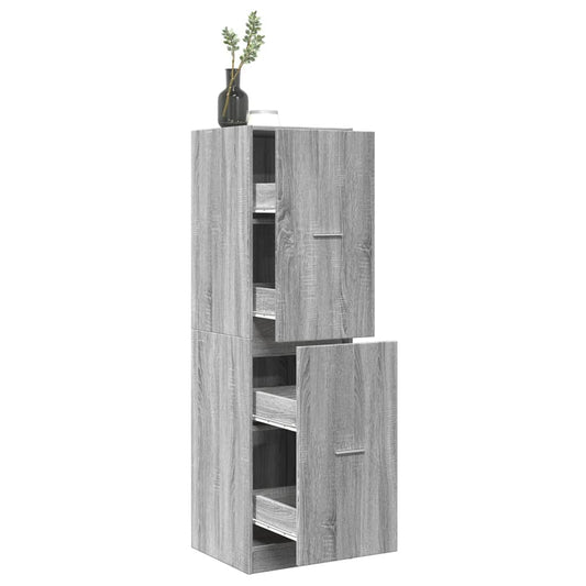 vidaXL Συρταριέρα Γενικής Χρήσης Γκρι Sonoma 40x41x144,5 εκ.Επεξ. Ξύλο