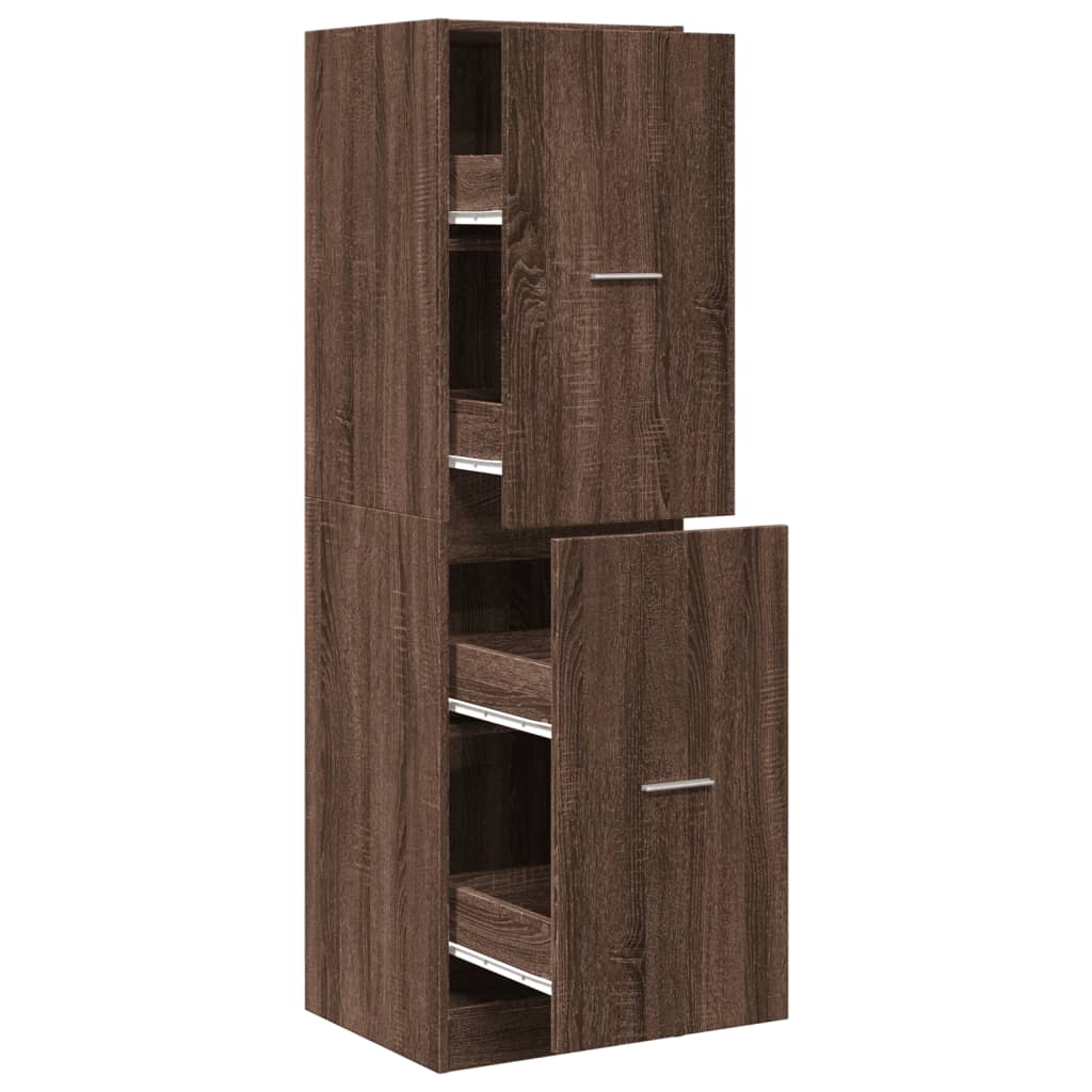 vidaXL Συρταριέρα Γενικής Χρήσης Καφέ Δρυς 40x41x144,5 εκ. Επεξ. Ξύλο