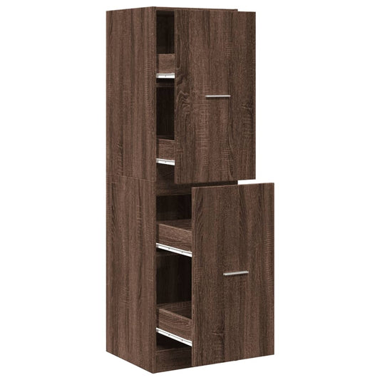 vidaXL Συρταριέρα Γενικής Χρήσης Καφέ Δρυς 40x41x144,5 εκ. Επεξ. Ξύλο