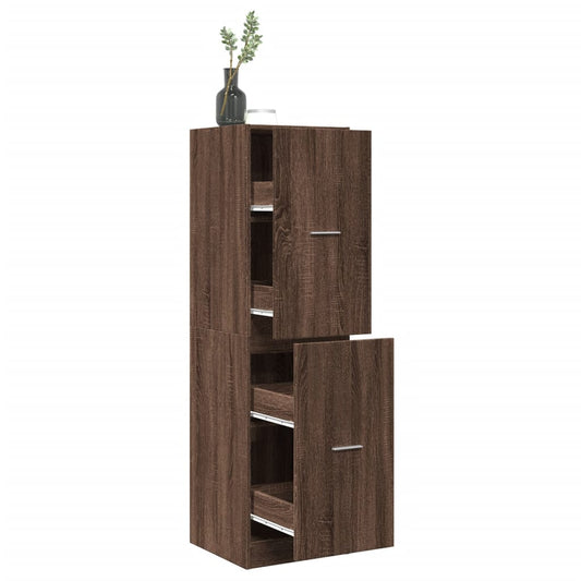 vidaXL Συρταριέρα Γενικής Χρήσης Καφέ Δρυς 40x41x144,5 εκ. Επεξ. Ξύλο