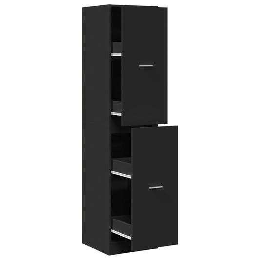 vidaXL Συρταριέρα Γενικής Χρήσης Μαύρο 40x41x174,5 εκ. Επεξ. Ξύλο